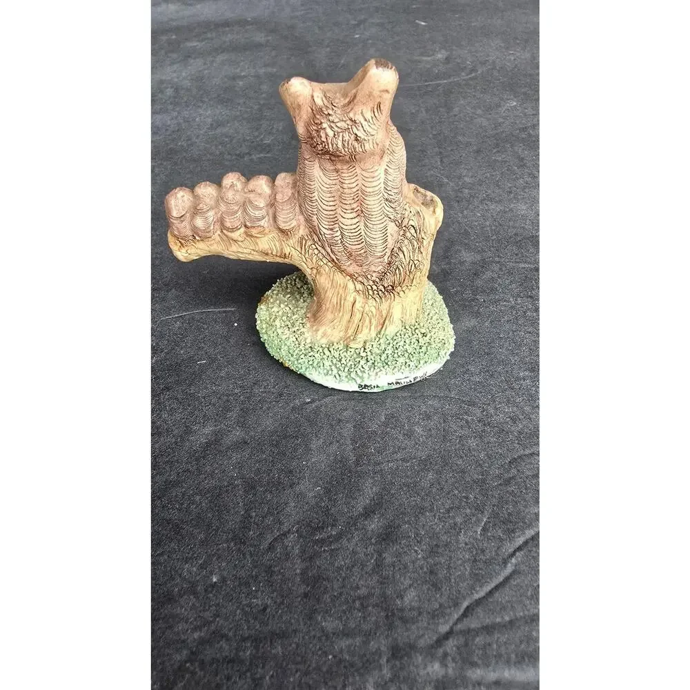 Vintage Owl Family Figurine Sculpture Hand Painted Signed Basil Matthews Owlets